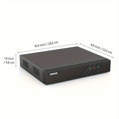Beveiligingscamera – Camerabewaking – Inbraakbeveiliging – Bewakingscamera – 4x 5MP IP Camera’s + 8-Kanaals 6MP NVR – Persoons- en Voertuigdectectie – Kleurennachtzicht met Externe Verlichting