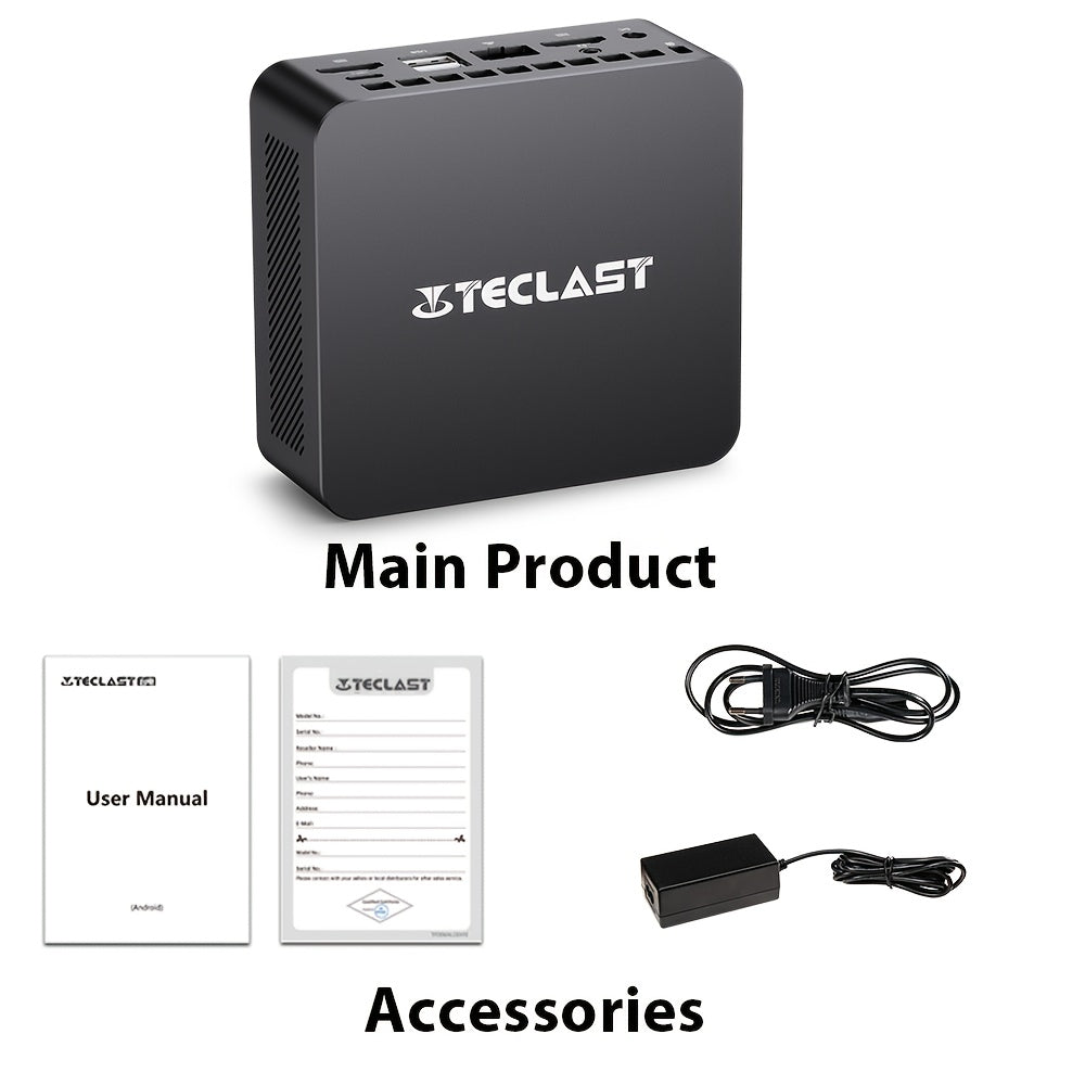 Mini PC – Mini Desktop Computer – Compact PC – Kleine Computer – Windows PC – 16GB DDR4 – 512GB SSD – Intel N150 CPU – 4K@60Hz Display – USB Type A & C – Wifi 5.0 – RJ45 Ethernet