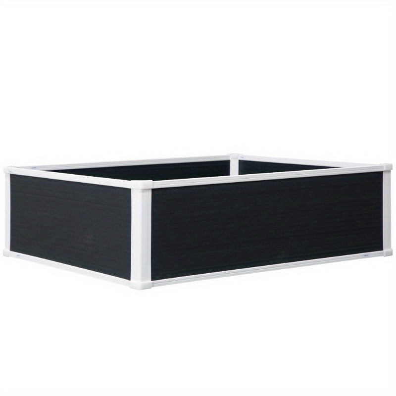 Verhoogde Plantenbak – Tuinbak – Balkonbak – Kweekbak – Plantenbak Grijs – Duurzaam Kunststof – Efficiënt Drainagesysteem – 100x80x30 cm – Weerbestendig Design