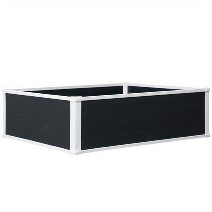 Verhoogde Plantenbak – Tuinbak – Balkonbak – Kweekbak – Plantenbak Grijs – Duurzaam Kunststof – Efficiënt Drainagesysteem – 100x80x30 cm – Weerbestendig Design