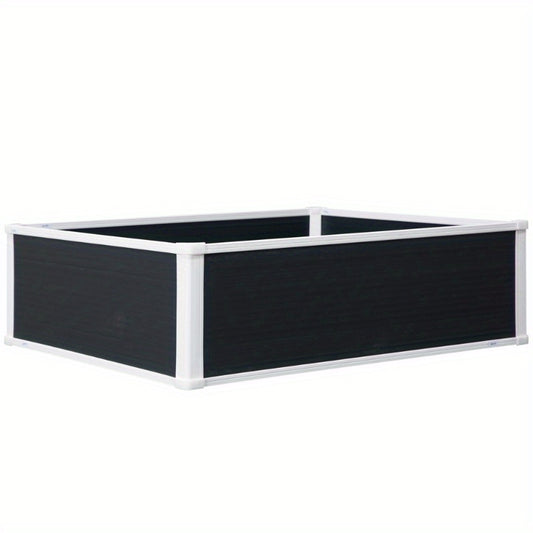 Verhoogde Plantenbak – Tuinbak – Balkonbak – Kweekbak – Plantenbak Grijs – Duurzaam Kunststof – Efficiënt Drainagesysteem – 100x80x30 cm – Weerbestendig Design