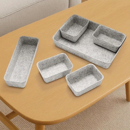 Lade Organizer – Ladeverdeler – Opbergbakjes – Ladebakjes – Organizer Bakjes – Set van 8 – Stapelbaar – Polyester Vilt