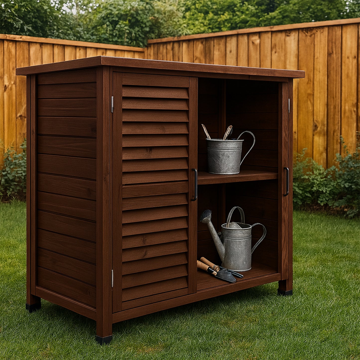 Tuinhuisje – Tuinschuur – Gereedschapsschuur – Buitenberging – Tuinkast – Massief Grenenhout – Compact 87x96,5x46,5 cm