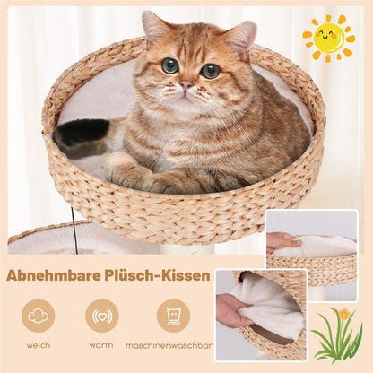 Krabpaal – Kattenkrabpaal – Kattenboom – Krabmeubel – Krabton – 104 cm Hoog – Met Kattenhol & Sisal Bekleding