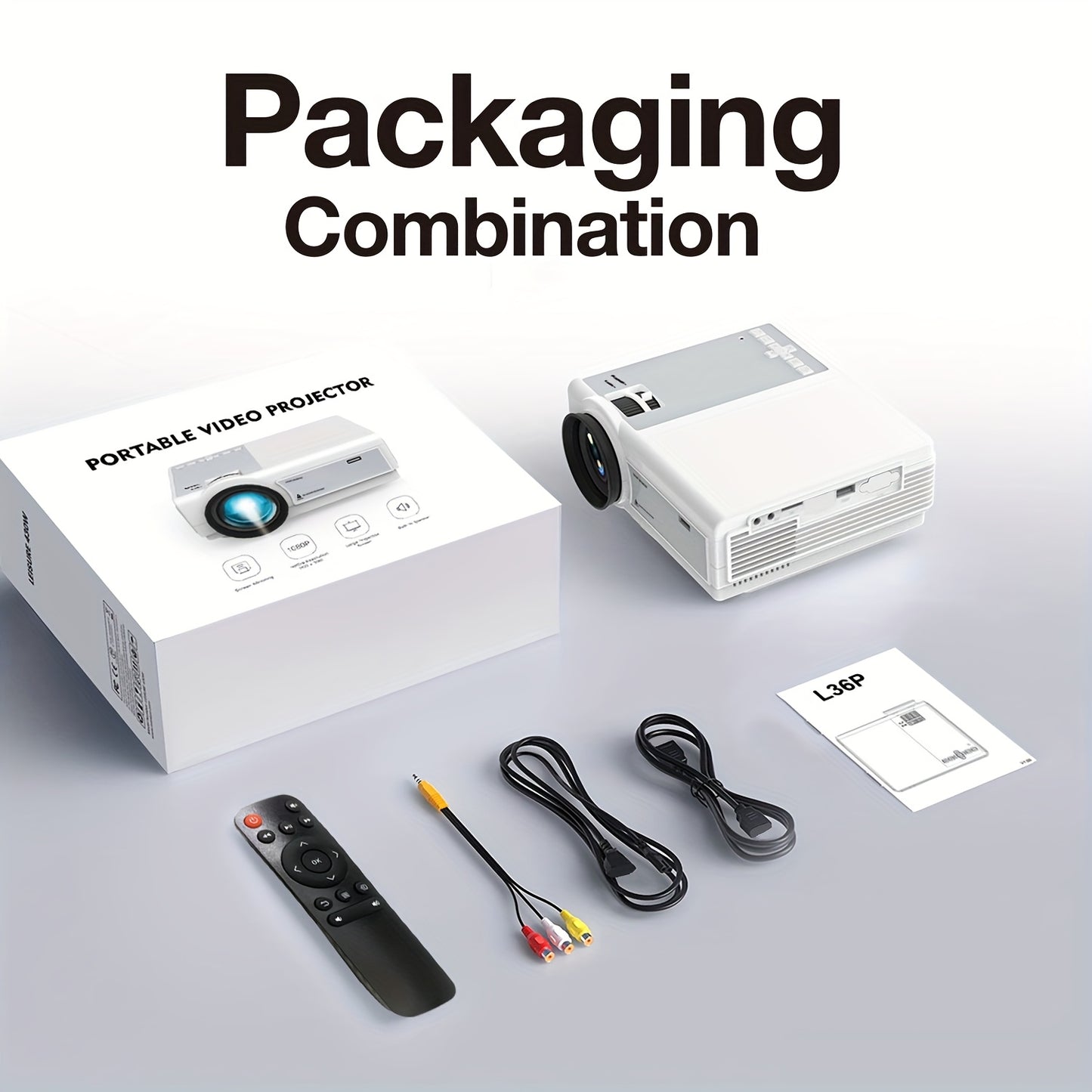 Projector – Beamer – Mini Beamer – Home Cinema Projector – Draagbare Projector – Native 1080P Resolutie – WiFi Verbinding