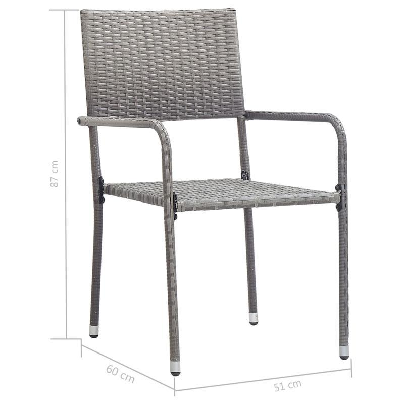 Buiten Eettafelset – Buitentafelset – Tuinset – Balkonset – Kampeertafel – Roestvrij Staal – Weerbestendig – Stevige Zuilbasis - Grijs
