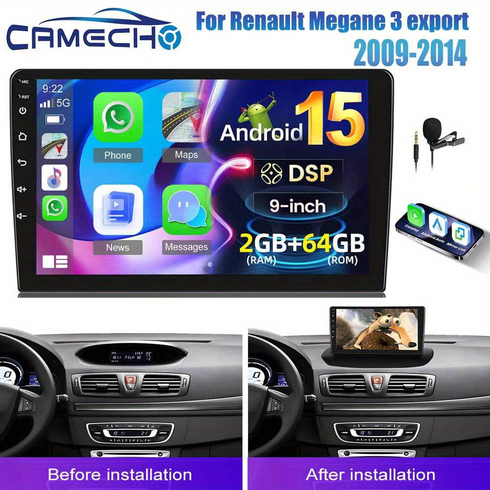 Autoradio – Auto Radio – Multimedia Speler – 2 DIN Radio – 7 Inch Touchscreen – Android 15 – WiFi GPS Navigatie – AHD Achteruitrijcamera Met Microfoon