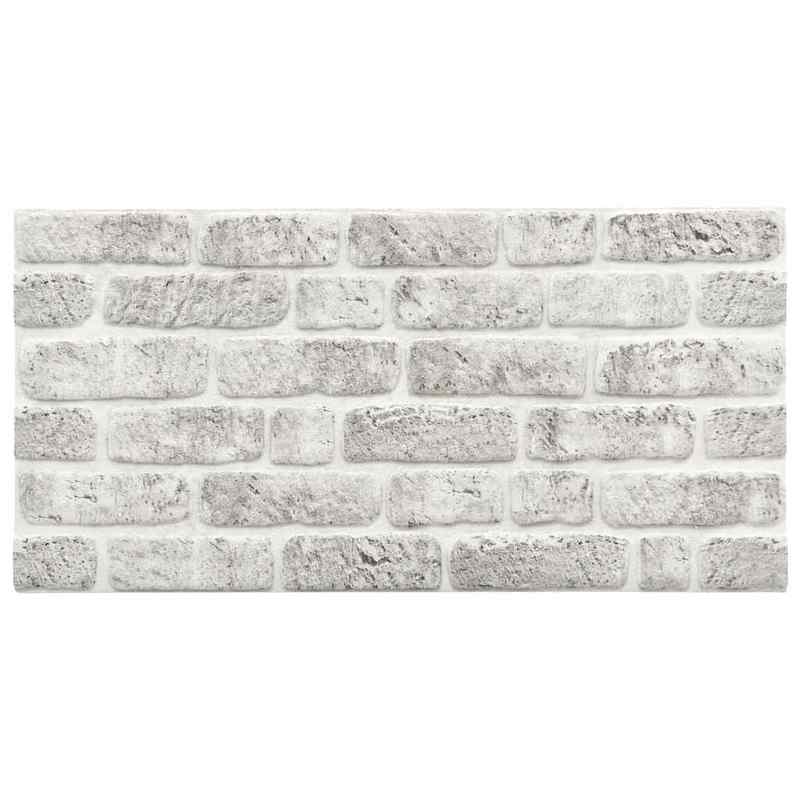 10pcs Light Gray Brick Look EPS 3D Wall Panels - Realistic Faux Brick Texture with Smooth Finish, Easy Peel & Stick Installation, Durable EPS Material for Modern Farmhouse, Industrial & Minimalist Interiors - Paintable Surfac