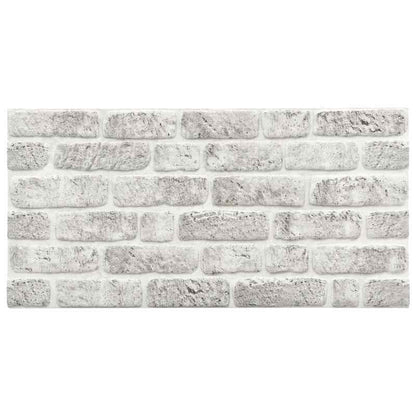 10pcs Light Gray Brick Look EPS 3D Wall Panels - Realistic Faux Brick Texture with Smooth Finish, Easy Peel & Stick Installation, Durable EPS Material for Modern Farmhouse, Industrial & Minimalist Interiors - Paintable Surfac