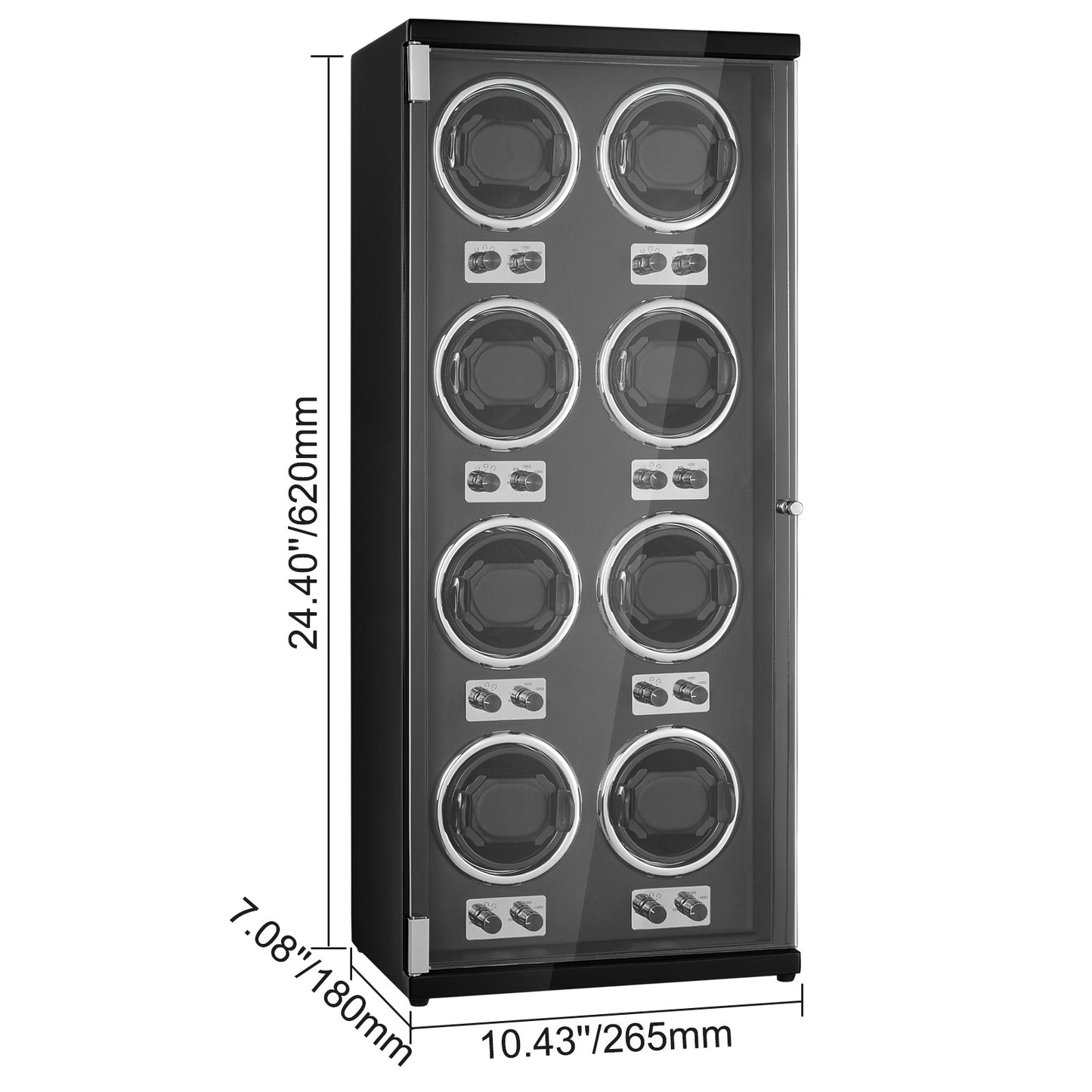 Watchwinder – Horloge Opwinder – Horloge Winder – Automatische Horloge Opwinder – Horlogebox – 8 Horloges – Stille Japanse Mabuchi Motoren – 5 Draairichtingen