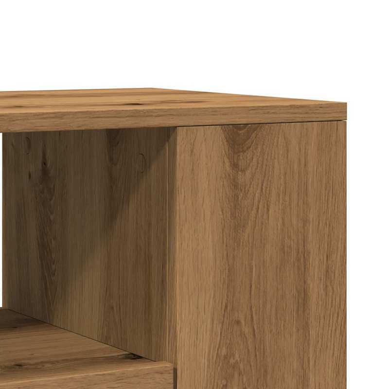 TV-stand – Tv-meubel – Multimedia meubel – Tv-dressoir – Tv-console – Variant Brun – Handgemaakt Eikenhout – Mobiel met Wielen