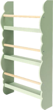 Kinderboekenkast - Wandrek met 3 Planken van Grenenhout E1 MDF - Reis naar het Bos - Kinderrek voor kinderkamer - Opbergen van Boeken - Boekenkast Kind