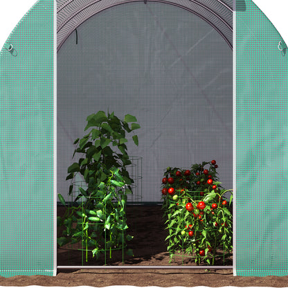 Tunnelkas – Tuinkas – Serre – Kweekkas – Groentekas – Wit – Versterkt Metaal Frame – 6 m² Oppervlak
