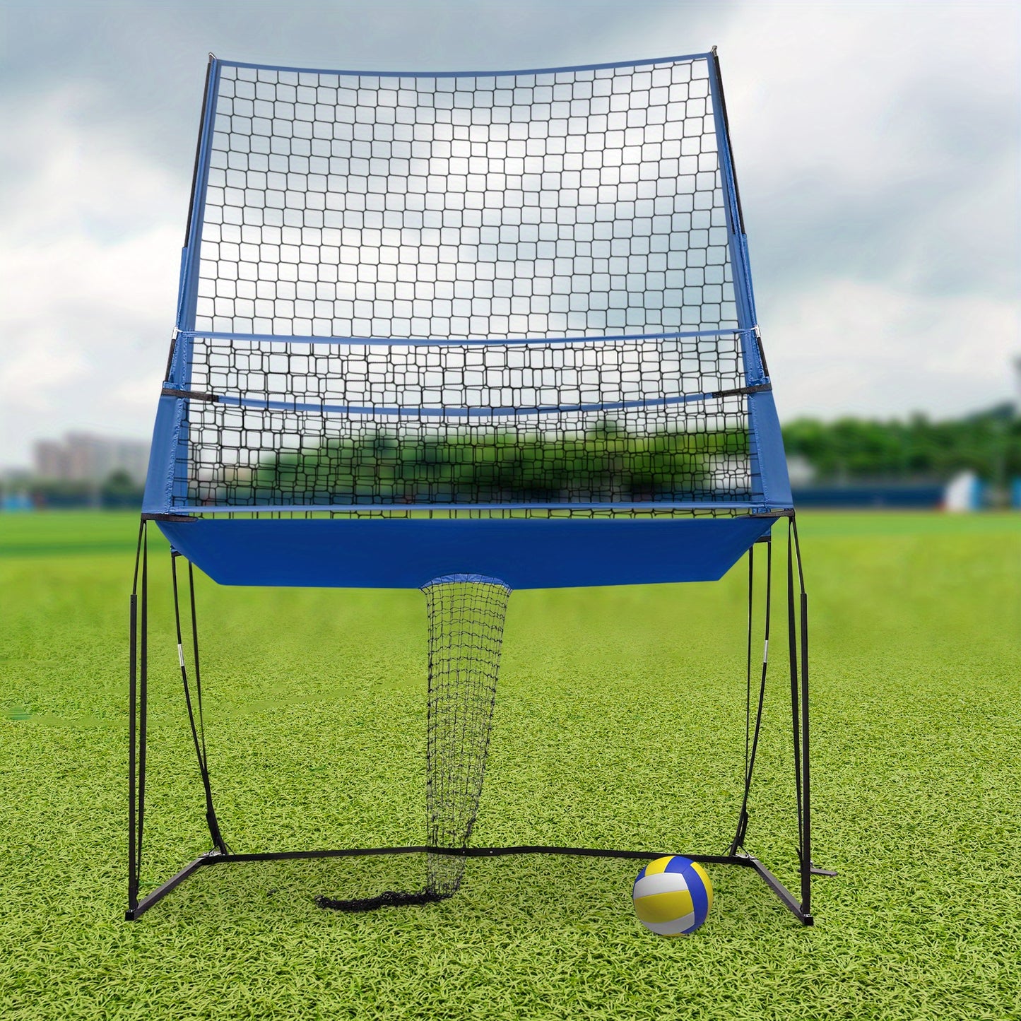 Volleybalnet – Trainingsnet – Sportnet – Oefennet – Verstelbaar Net – Blauw – Verstelbare Hoogte 1,98-2,40 m – Lichtgewicht Nylon