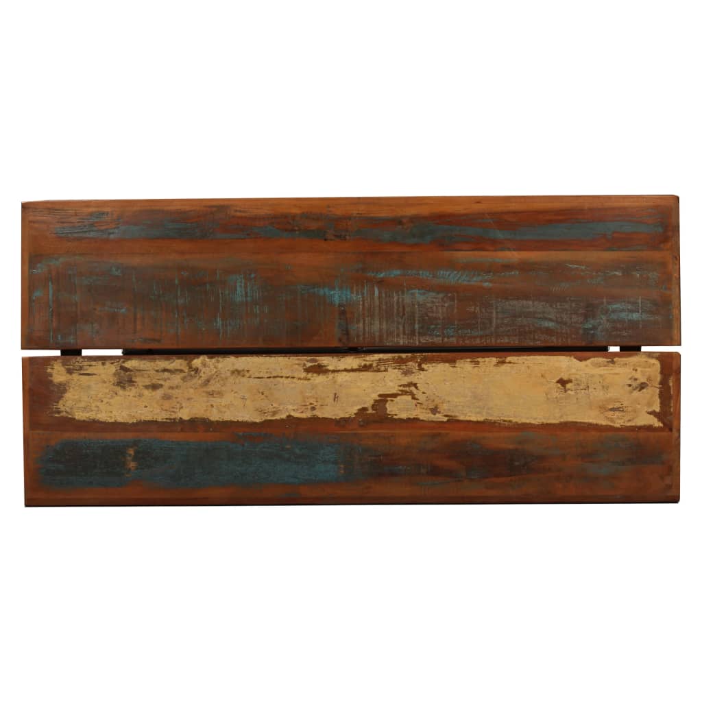 Bartafel – Statafel – Keukentafel – Eettafel – Barkruktafel – Massief Gerecycled Hout – Industriële Stalen Onderstel – 150 x 70 x 107 cm – Uniek Gebruikssporen Design