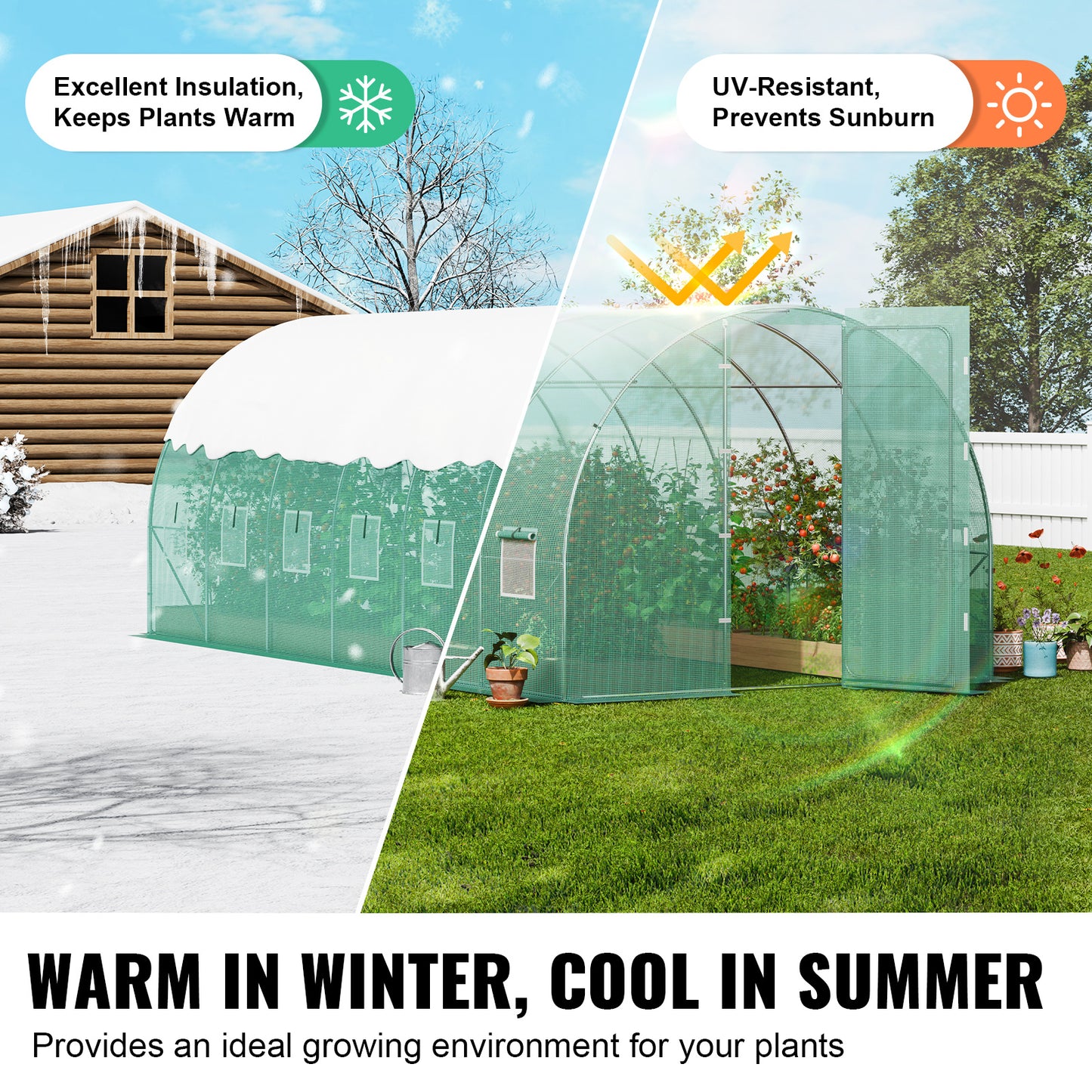 Tunnelkas – Walk-In Kas – Tuinkas – Kweekkas – Grote Afmeting – Verzinkt Frame – UV-Bestendige PE-Cover