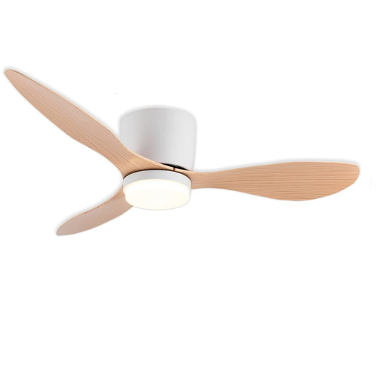 Plafondventilator – Ventilator – Plafondventilator met Licht – Sfeerverlichting – Dimbare LED Lamp – Houtkleurige Bladen – 132 cm Diameter – Afstandsbediening – 6 Snelheden – Drie Kleurtemperaturen