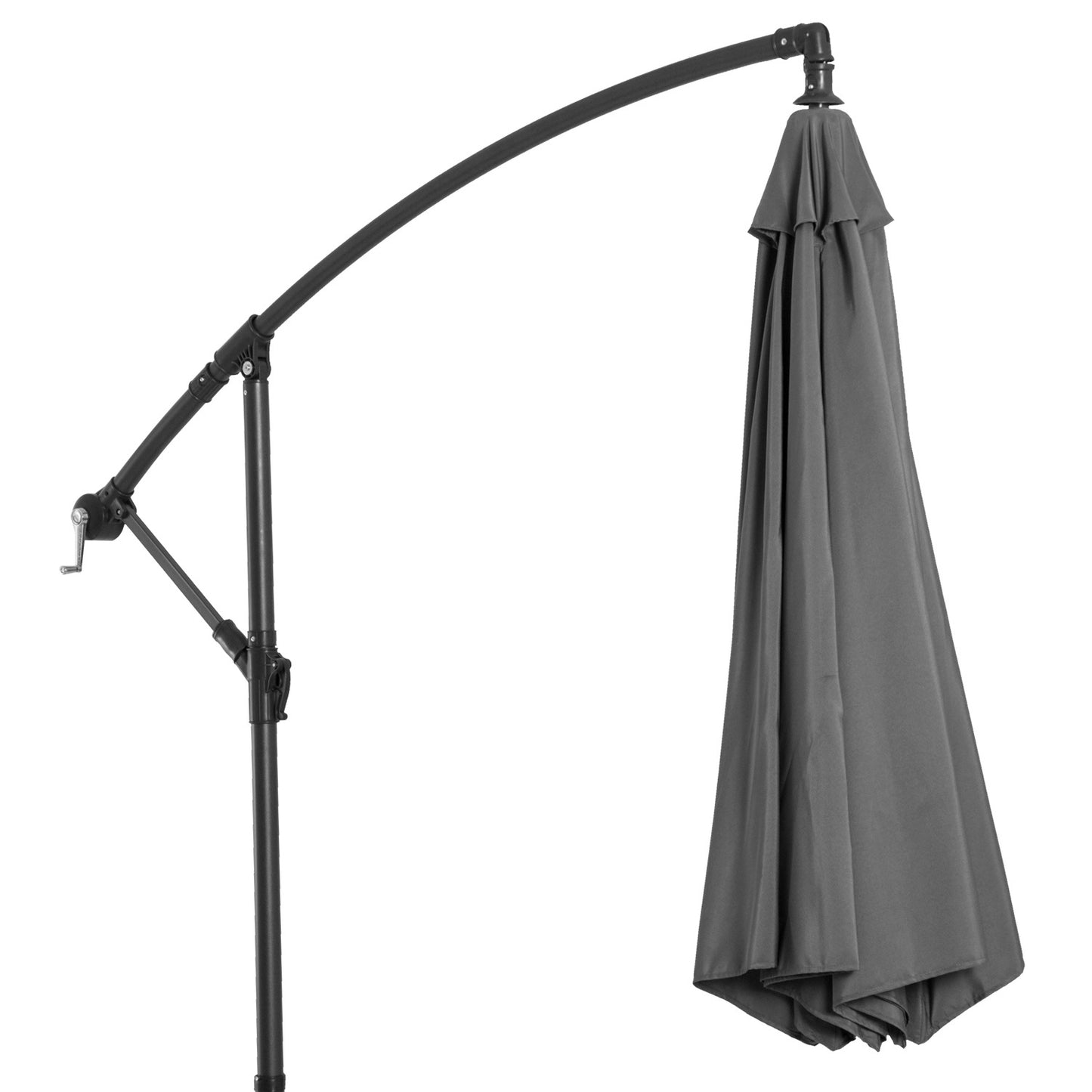 Zonneparasol – Parasol – Terrasparasol – Tuinparasol – Schaduwparasol – Weerbestendig – Handmatige Kurk – 2,95 m Diameter – Polyester Doek & Stalen Frame – Zwart