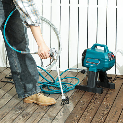 Elektrisch Verfspuitsysteem – Verfspuitpistool – Spuitapparaat – Verfspuitinstallatie – Verfspuitmachine – Blauw – 700W Motor – 200 Bar Druk