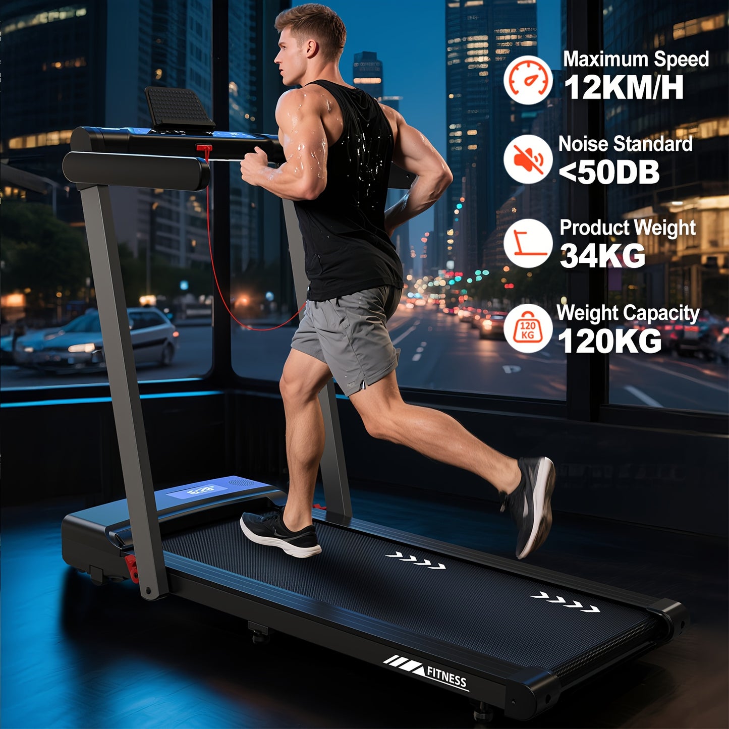 Loopband – Treadmill – Walking Pad – Fitnessapparaat – Hardloopmachine – 3-in-1 Treadmill – 2,5 PK Motor – Bluetooth & App Bediening