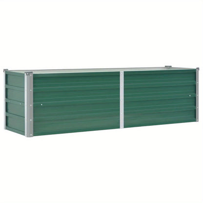 Verhoogde Tuinbak – Bloembak – Plantbak – Tuinborder – Kweekbak – Verzinkt Staal – 160x40x45 cm – Duurzaam Buiten Gebruik – Geschikt Voor Kruiden En Bloemen