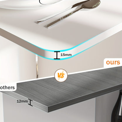 Uittrektafel – Inklapbare Tafel – Uitschuifbare Eettafel – Opklapbare Bureau – Verplaatsbare Werktafel – Wit – Modern – Met Wieltjes En Opbergruimte – 120x70x75 cm – Stevig Hardhout & Spaanplaat