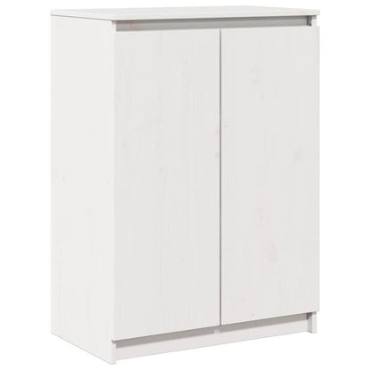 Sideboard 60X36X84 Cm Massief Grenenhout Wit