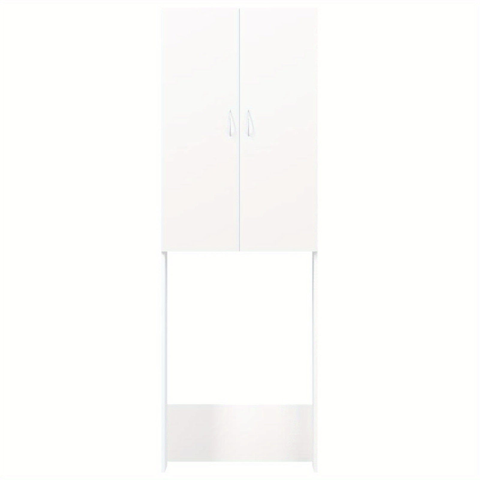 Wasmachinekast – Opbergkast – Wasruimte Meubel – Bijkeuken Kast – Badkamerkast – Duurzaam Materiaal – Compact Formaat 64x25,5x190 cm - QUORE