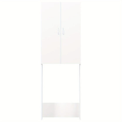 Wasmachinekast – Opbergkast – Wasruimte Meubel – Bijkeuken Kast – Badkamerkast – Duurzaam Materiaal – Compact Formaat 64x25,5x190 cm - QUORE