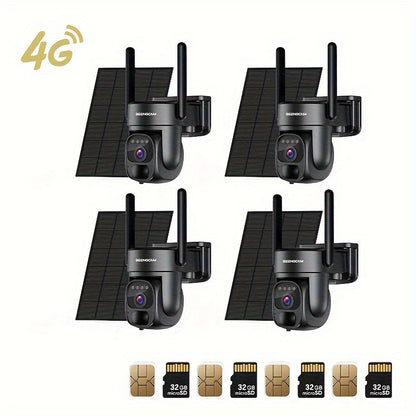 Draadloze 4G Beveiligingscamera Set – Buiten Camera’s – CCTV Camera – Beveiligingssysteem – IP Camera – 2K QHD Beeldkwaliteit – Solar Oplaadbare Batterij