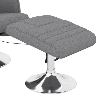 Massagestoel – Relaxstoel – Massagefauteuil – Wellnessstoel – Zitstoel – Donkergrijs – Verstelbare Rugleuning – Inclusief Voetensteun – Compact Formaat 78x95x88 cm