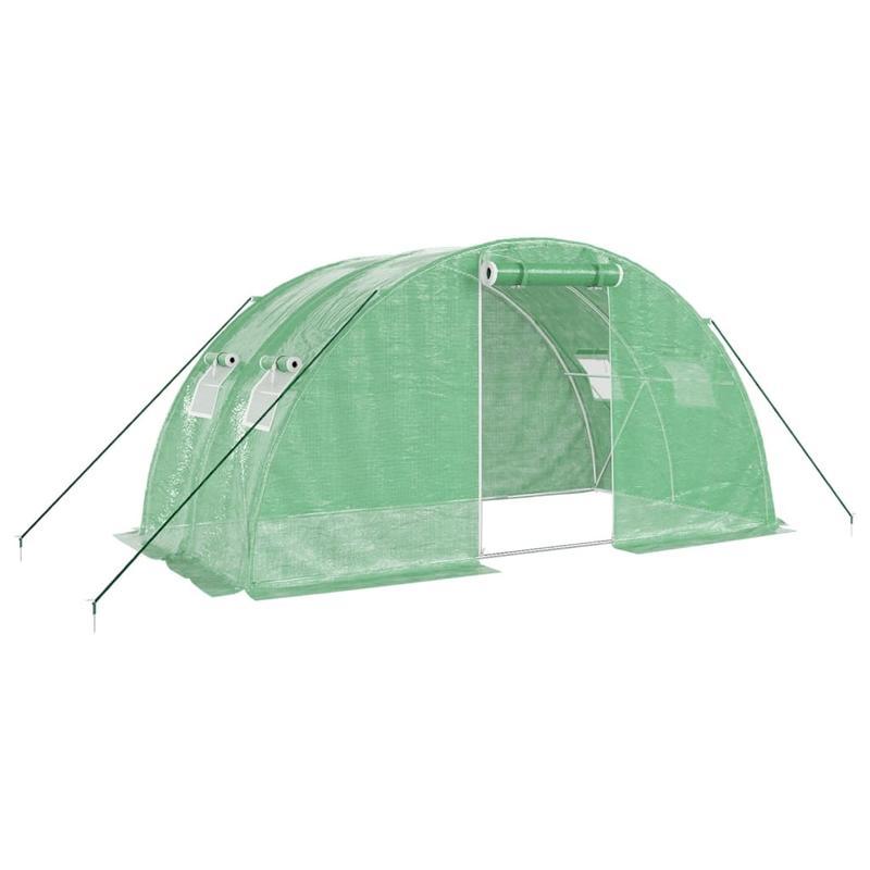 Kweekhuis – Moestuin Kas – Plantenkas – Tuinkas – Groentekas – 8 Meter Lang – Stevig Metalen Frame – Weerbestendige PE Hoes