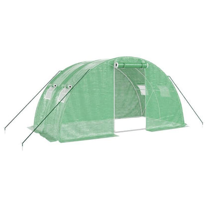 Kweekhuis – Moestuin Kas – Plantenkas – Tuinkas – Groentekas – 8 Meter Lang – Stevig Metalen Frame – Weerbestendige PE Hoes