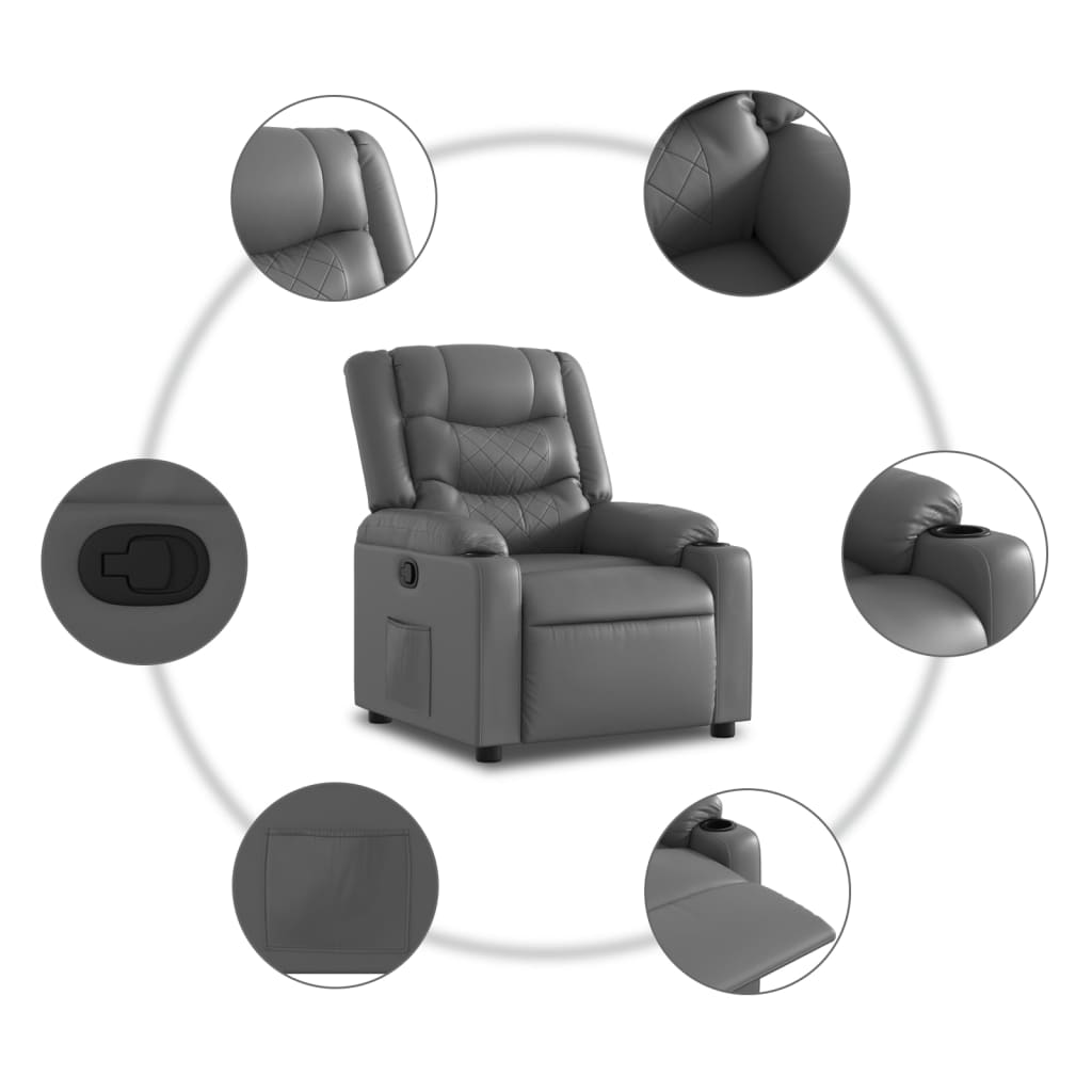 Elektrisch Verstelbare Relaxfauteuil – Elektrische Fauteuil – Relaxstoel – Verstelbare Stoel – Zithoekstoel – Kunstleer – Verstelbaar Tot 135 Graden