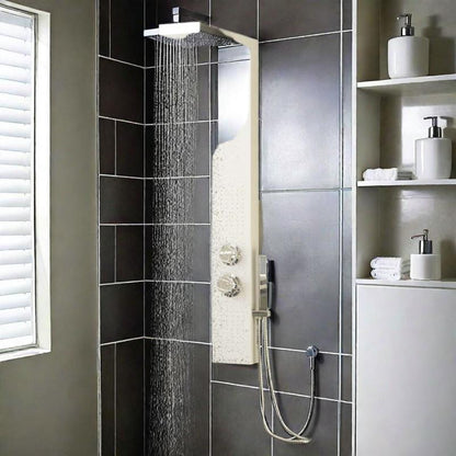Douchepaneel – Douchezuil – Douchesysteem – Regendouche – Handdouche – Aluminium – Multifunctioneel met Regendouche