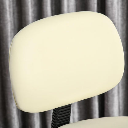 Height-Adjustable Swivel Bar Stool with 360° Rotation & Manual Height Adjustment - Heavy-Duty Faux Leather-like Upholstery, Sturdy 4-Legged Base with Caster Wheels, Beige Counter Height Stool for Kitchen Island, Home Bar, Of
