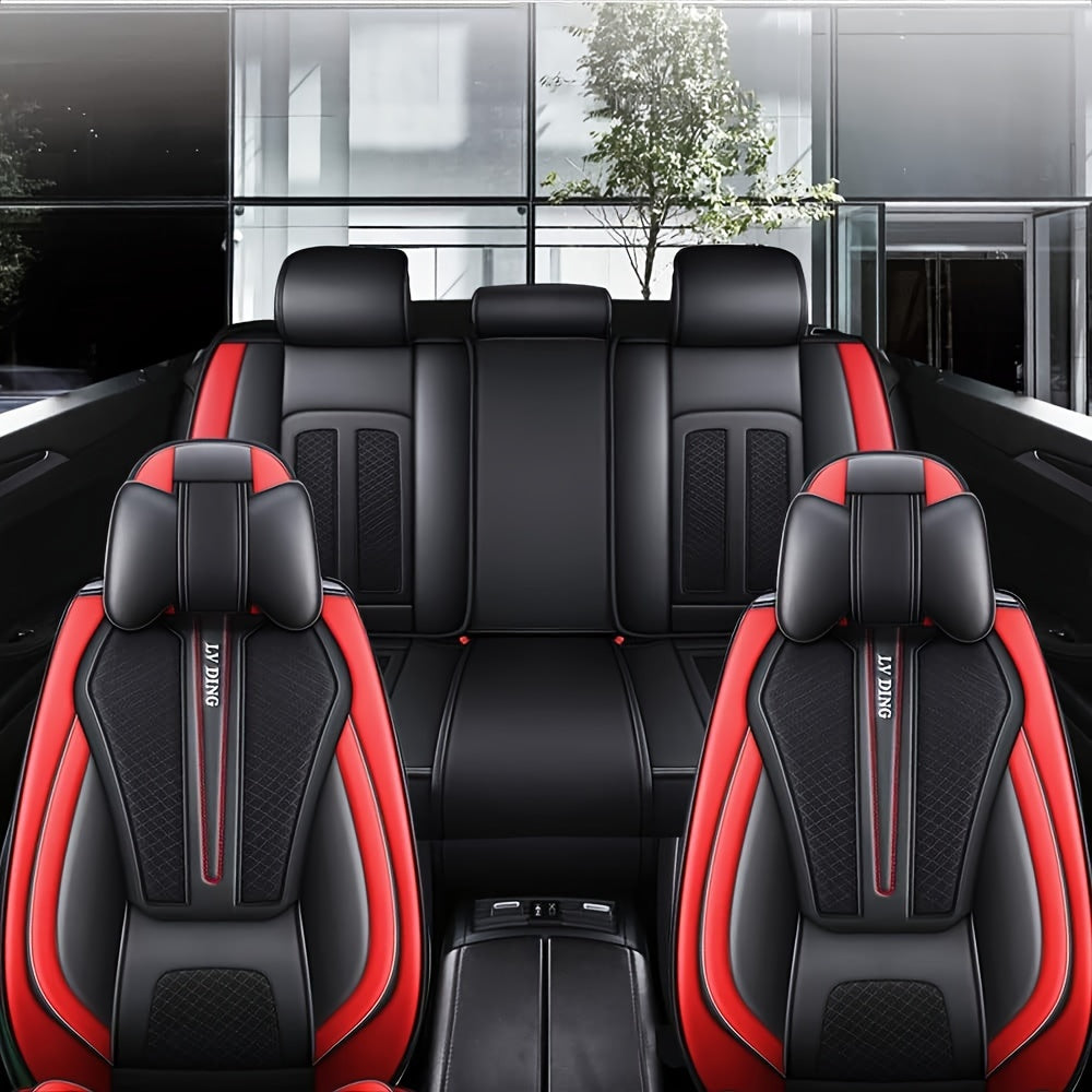 Autostoelhoes – Stoelhoes Auto – Auto Stoelbeschermer – Stoelhoezenset – Autostoelbekleding – Universeel – Waterdicht PU Leer – Comfortabele Sponsvulling