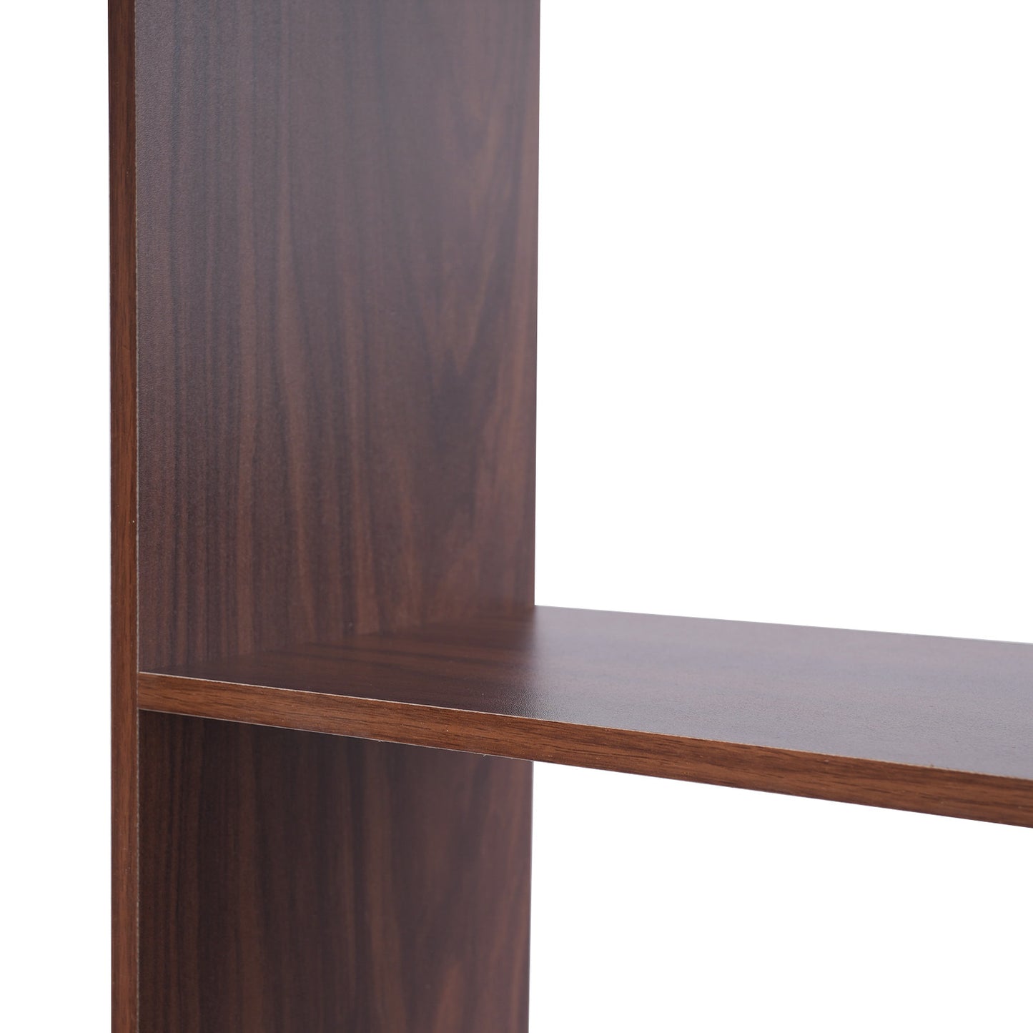 Boekenkast – Boekrek – Opbergrek – Boekenplank – Wandkast – Walnootkleur – Hoogte 180 cm – Massief Hout