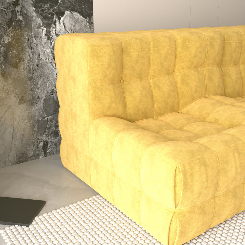 Zitzak – Beanbag – Loungestoel – Poef – Floor Sofa – Gele Flanellen Bekleding – Antislip Onderkant – Comfortabel & Makkelijk Schoon Te Maken