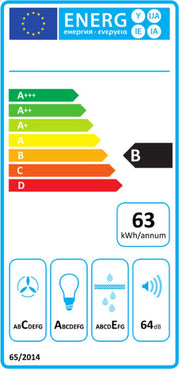 Afzuigkap - 60 cm -Onderbouw - Afzuigkappen - Met koolstoffilter - Schuin - Zwart