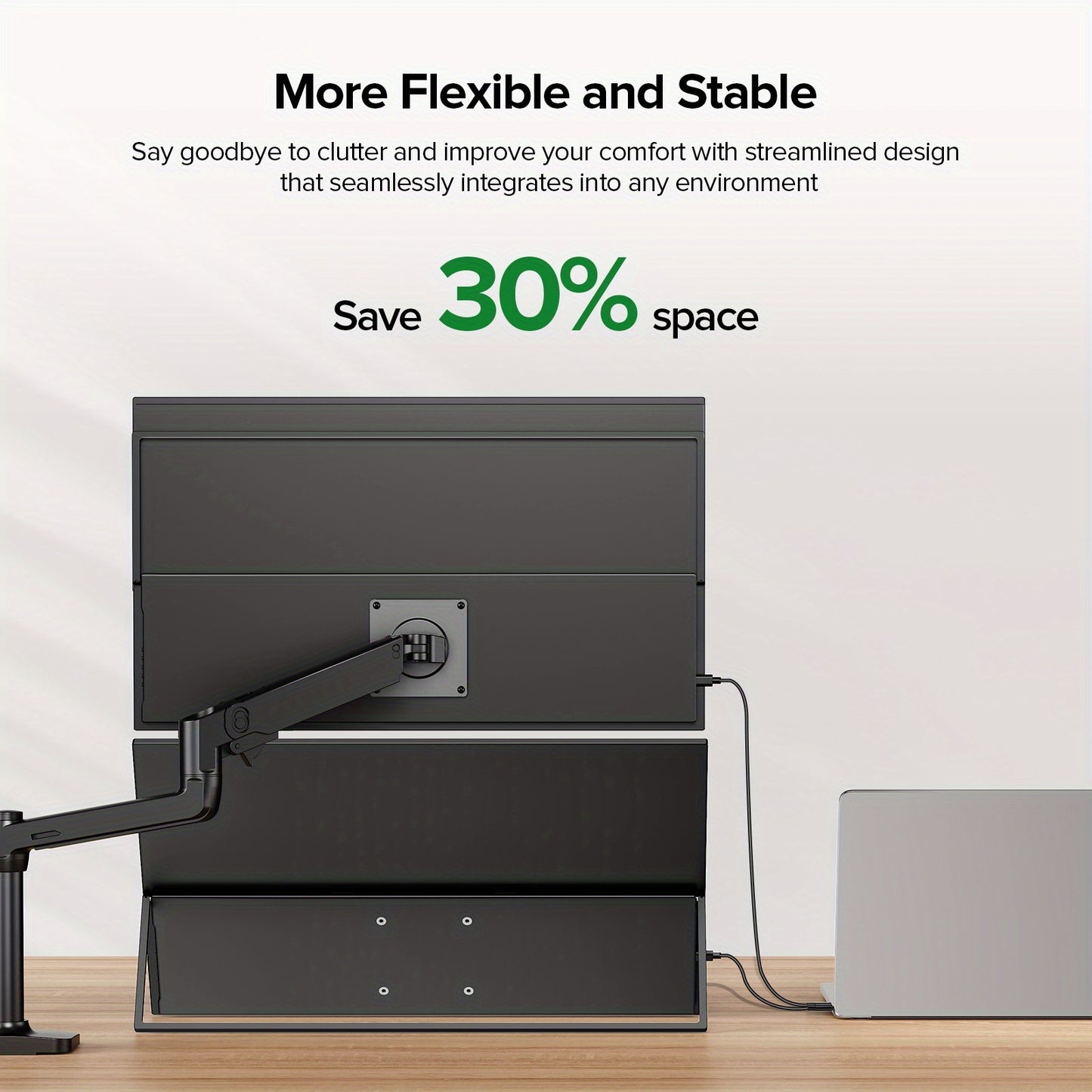 Portable Monitor – Draagbaar Scherm – Laptop Scherm Uitbreider – Extra Beeldscherm – Mobiel Display – 22 Inch 2K QHD – IPS HDR Paneel met VESA & 180° Verstelbare Standaard