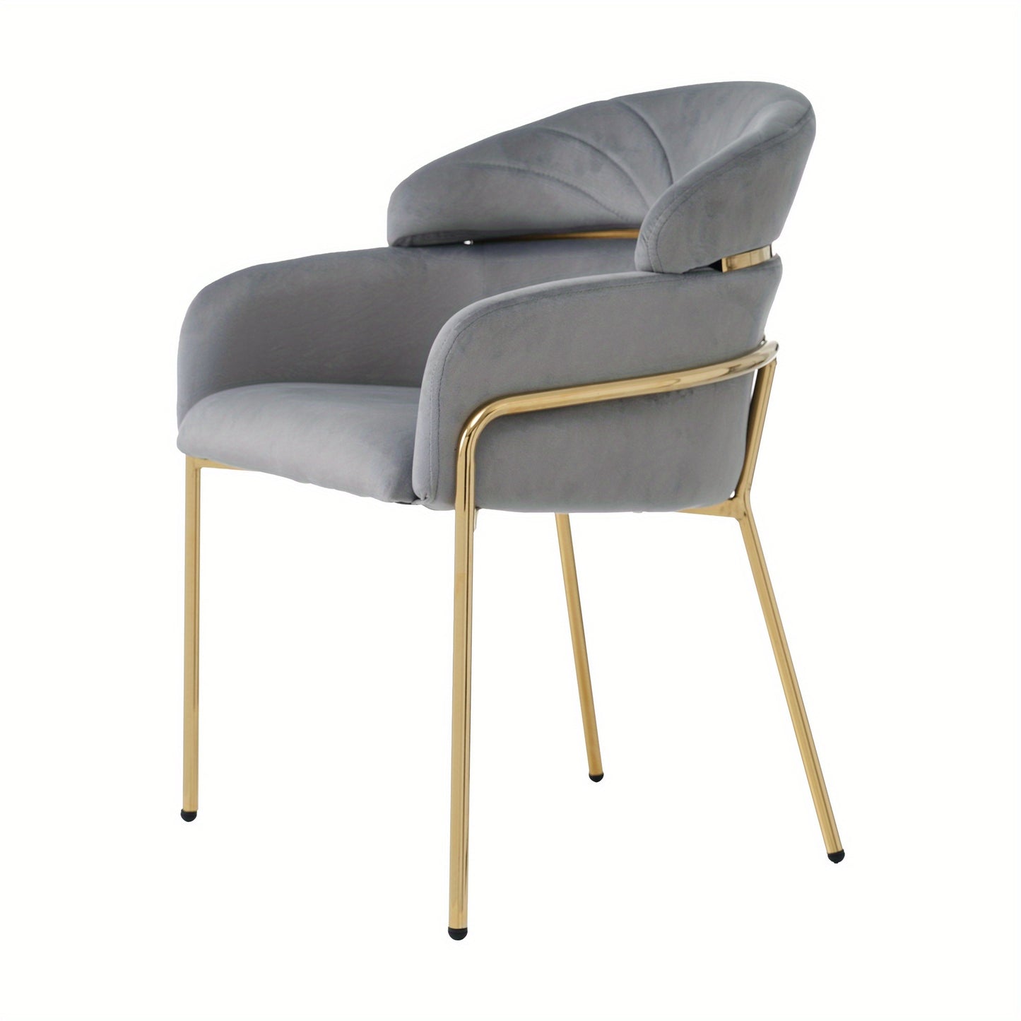 Eetkamerstoel – Stoel – Kuipstoel – Woonkamerstoel – Lounge Stoel – Velvet Bekleding – Metalen Poten – Licht Luxe – Comfortabel Design