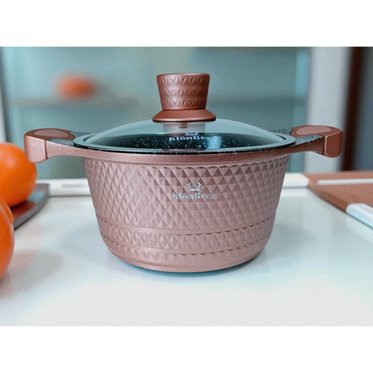 7-delig Pannenset – Kookpannen – Pannen – Koekenpannen – Sauskommen – Non-Stick Coating – Geschikt voor Alle Vuurtypes