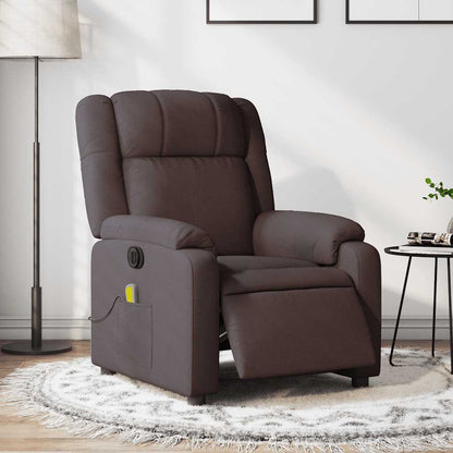 Massagestoel – Relaxstoel – Massagefauteuil – Ontspanningsstoel – Elektrische Massagestoel – Verstelbaar tot 135° – 6 Massagepunten met USB-aansluiting – Donkerbruin