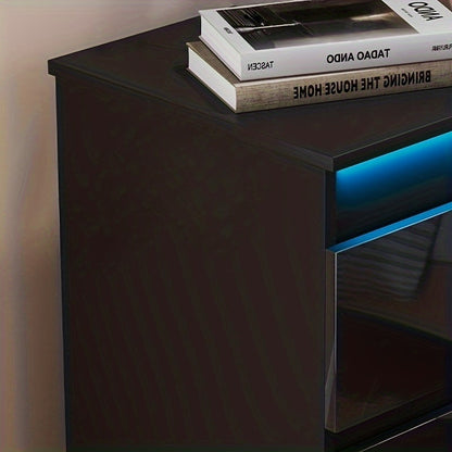 Nachtkastje – Bijzettafel – Ladekastje – Opbergkast – Nachtkastjes – Massief Hout – Compact Formaat – Twee Soepel Lopende Laden