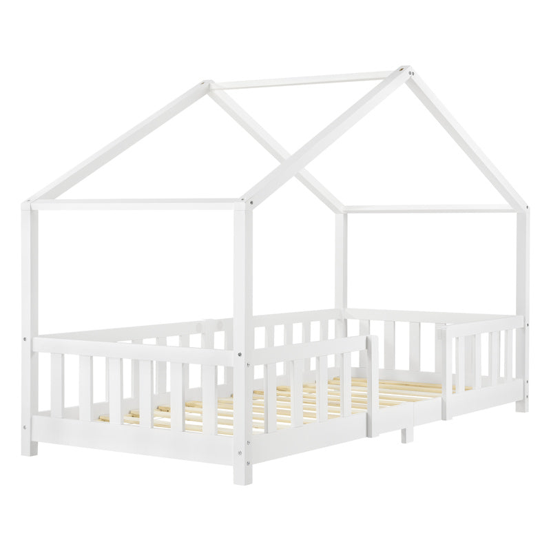 Kinderbed – Kinderbedje – Bedje – Peuterbed – Jongensbed – 70x140 cm – Massief Dennenhout – Valbescherming