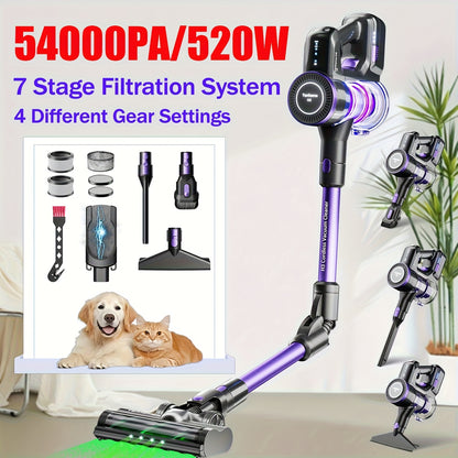 Draadloze Stofzuiger – Handstofzuiger – Usb Stofzuiger – Zakloze Stofzuiger – Draadloze Handstofzuiger – 180° Flexibele Zuigmond – Krachtige 2500 mAh Batterij – Lichtgewicht & Multifunctioneel – Paars