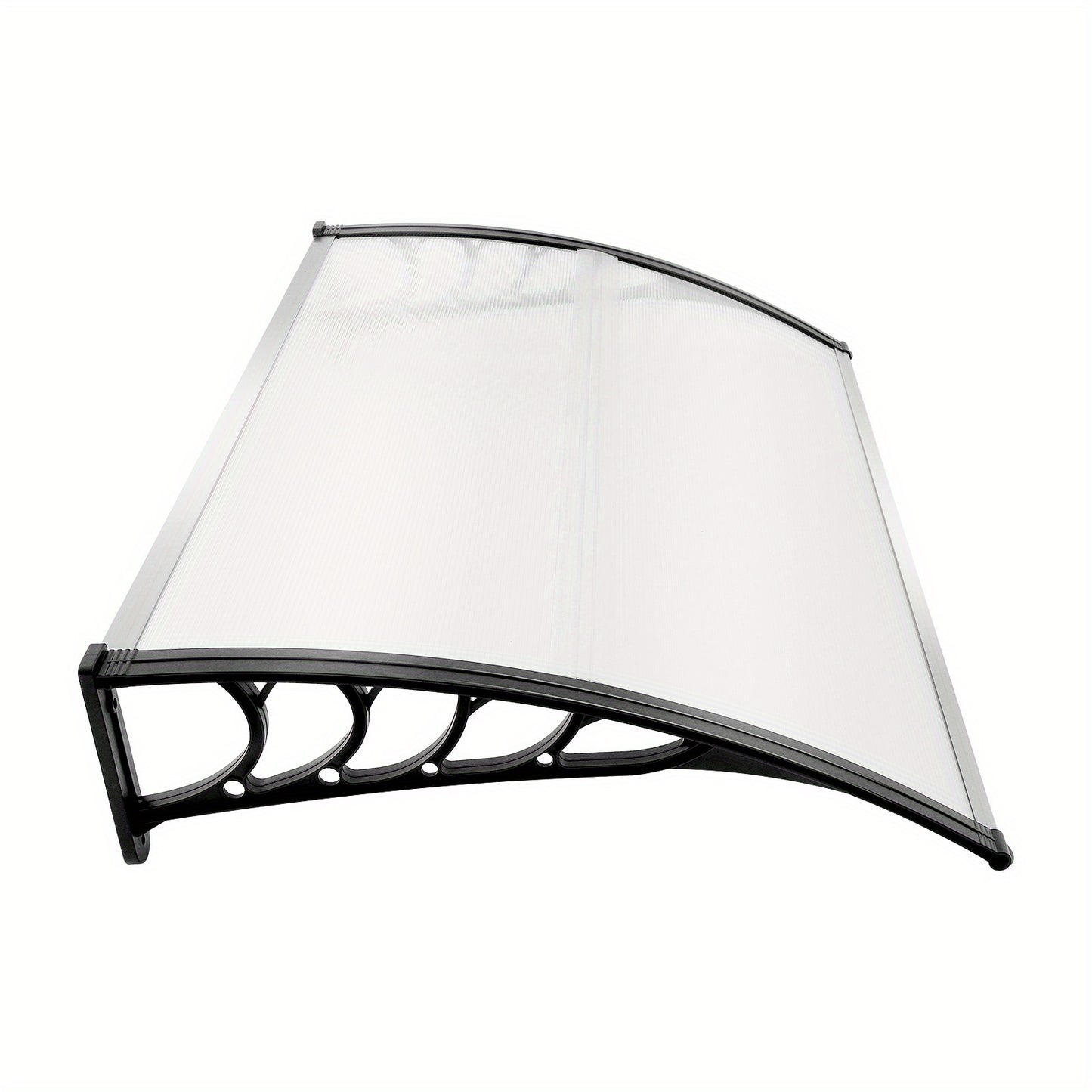 Deurkap – Deurafdekking – Deurblad – Deurzonwering – Deurbladkap – Transparant Zwart – 90x150 cm – Polycarbonaat & Polypropyleen