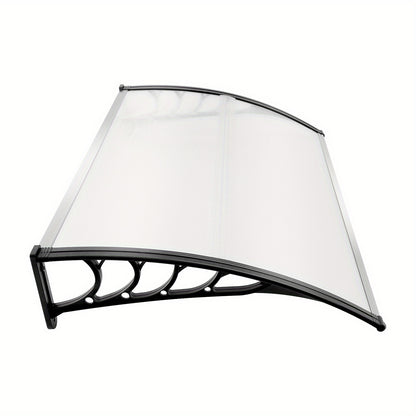 Deurkap – Deurafdekking – Deurblad – Deurzonwering – Deurbladkap – Transparant Zwart – 90x150 cm – Polycarbonaat & Polypropyleen