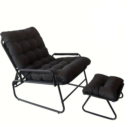 Tuinstoel – Ligstoel – Inklapbare Stoel – Loungestoel – Tuinfauteuil – Verstelbare Rugleuning – Draaggewicht 150 kg – 5 cm Dik Kussen